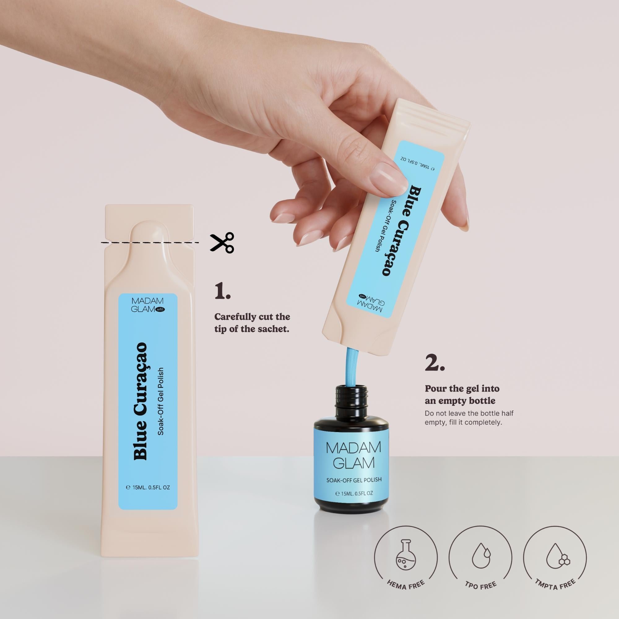 Blue Curaçao - Refill sachet | Madam Glam