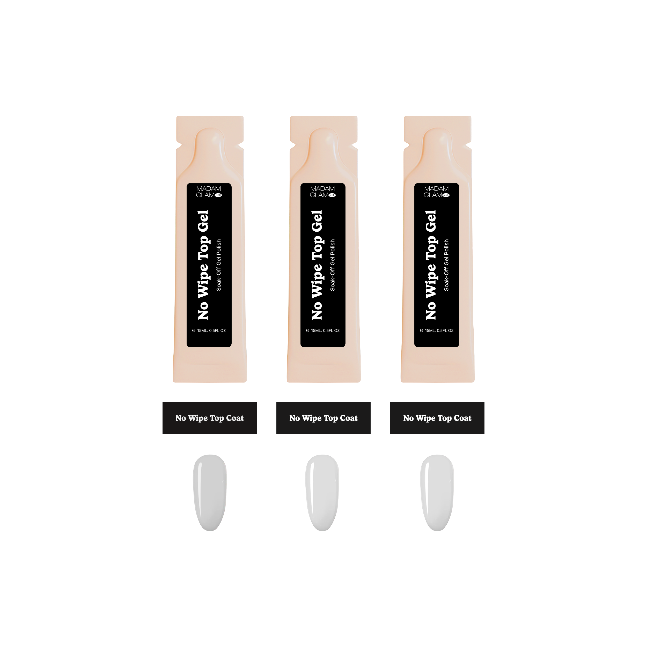 No Wipe Top Coat Refill - Bundle | Madam Glam