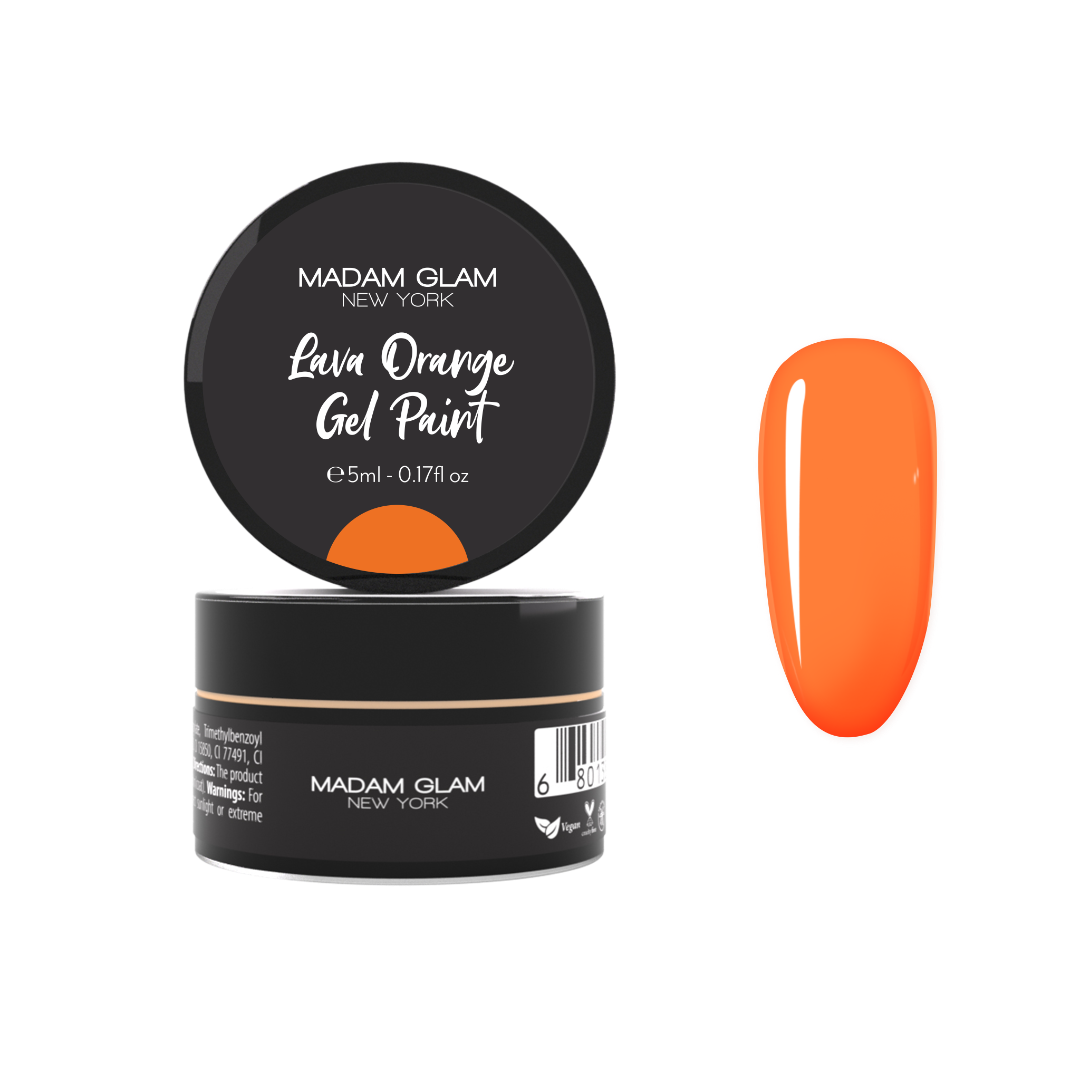 Lava Orange Gel Paint | Madam Glam
