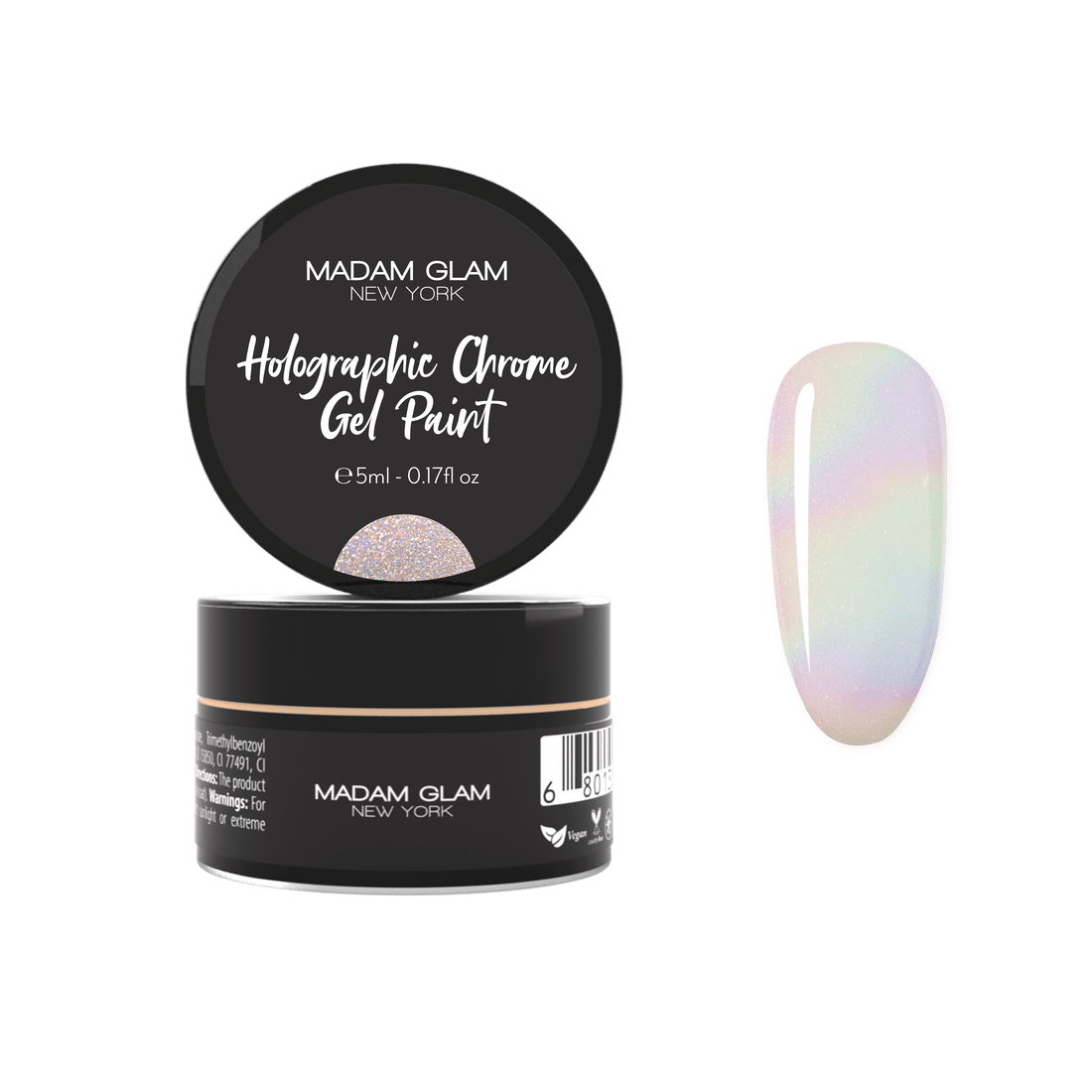 Holographic Chrome Gel Paint