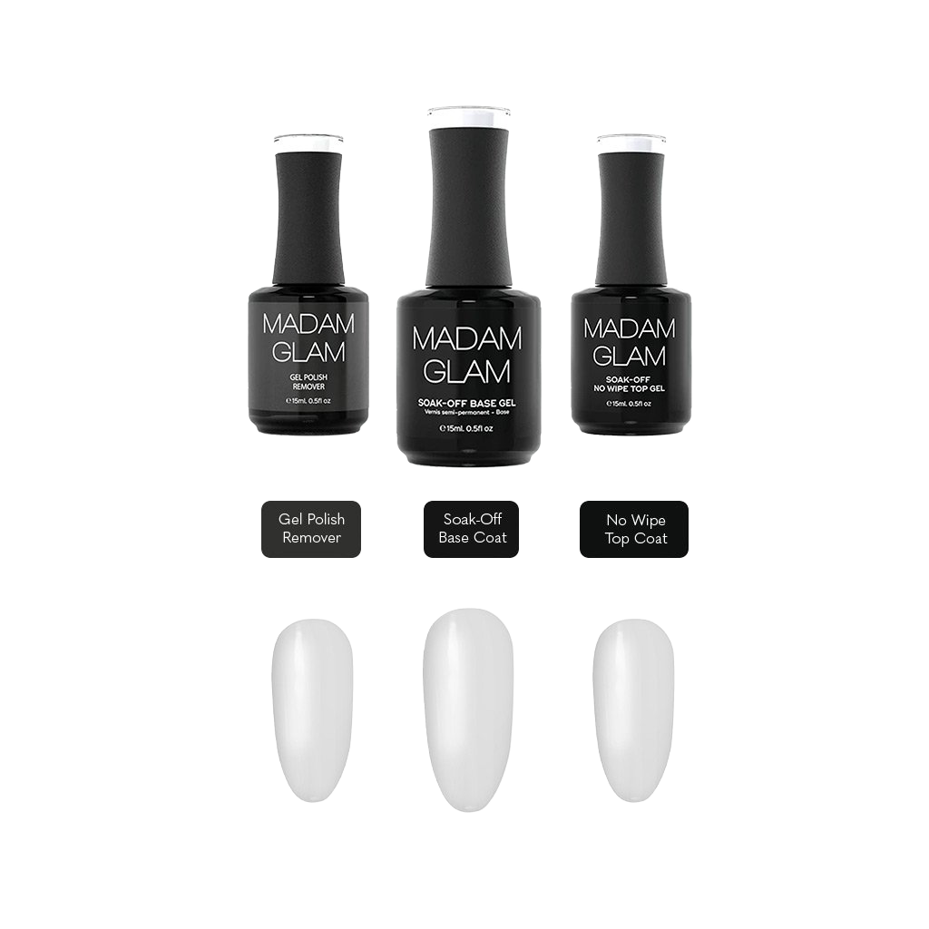 Base Coat, Top Coat & Remover Bundle | Madam Glam