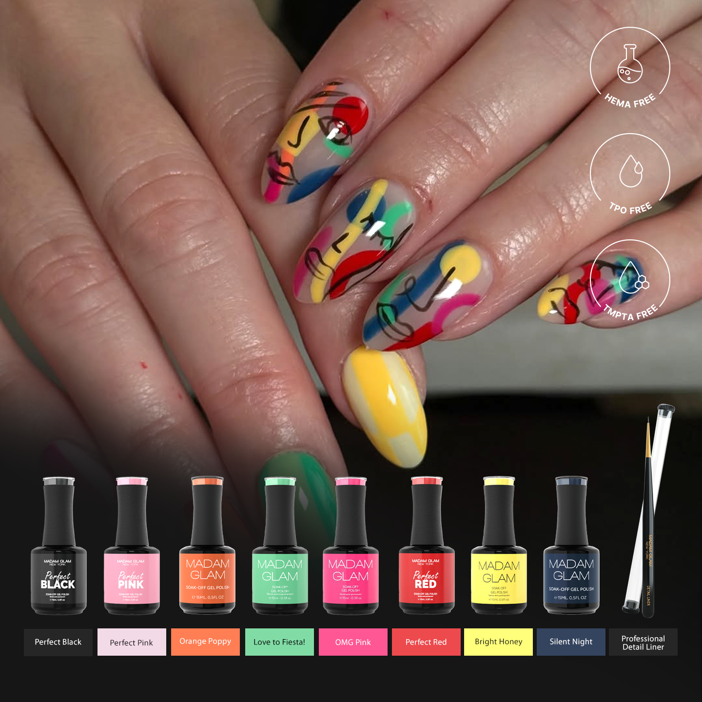 Mani of the Month - Vibrant Vibes | Madam Glam