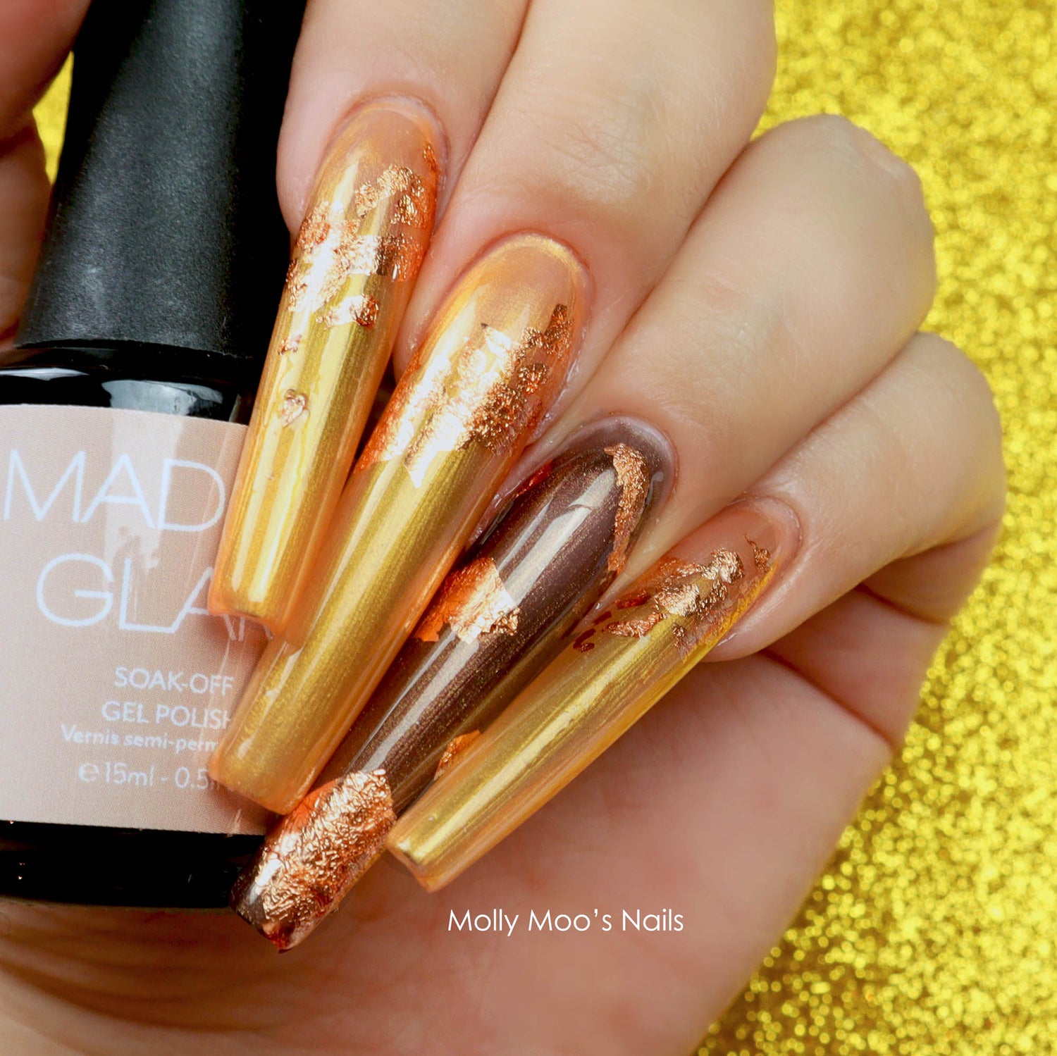 Easy Bronze Nail Art Manicure