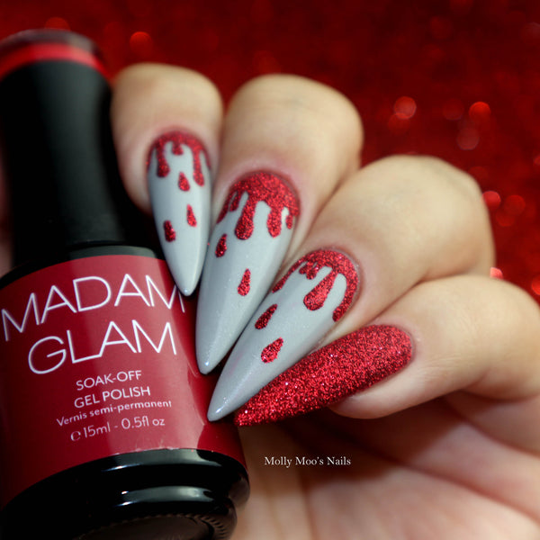 Easy Halloween Dripping Blood Nail Art Tutorial