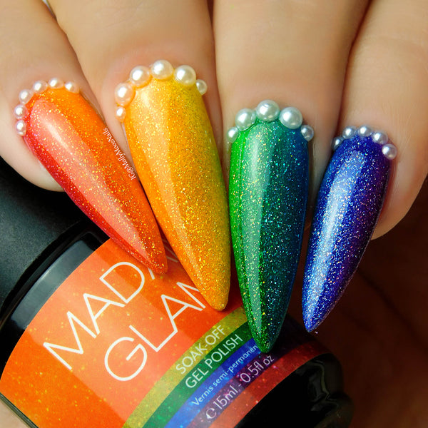Easy "Made In Color" Gradient Nail Art Design