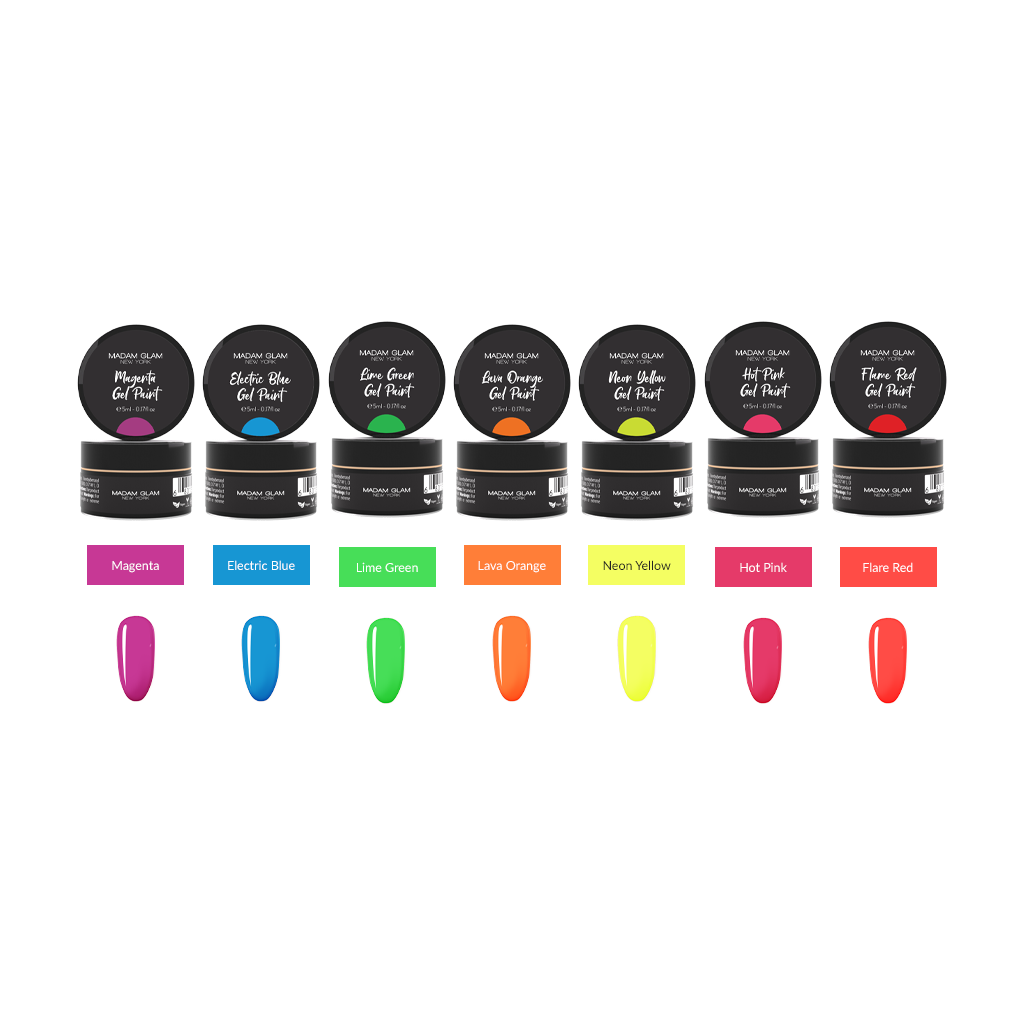 Neon Art Gel Paints Bundle | Madam Glam