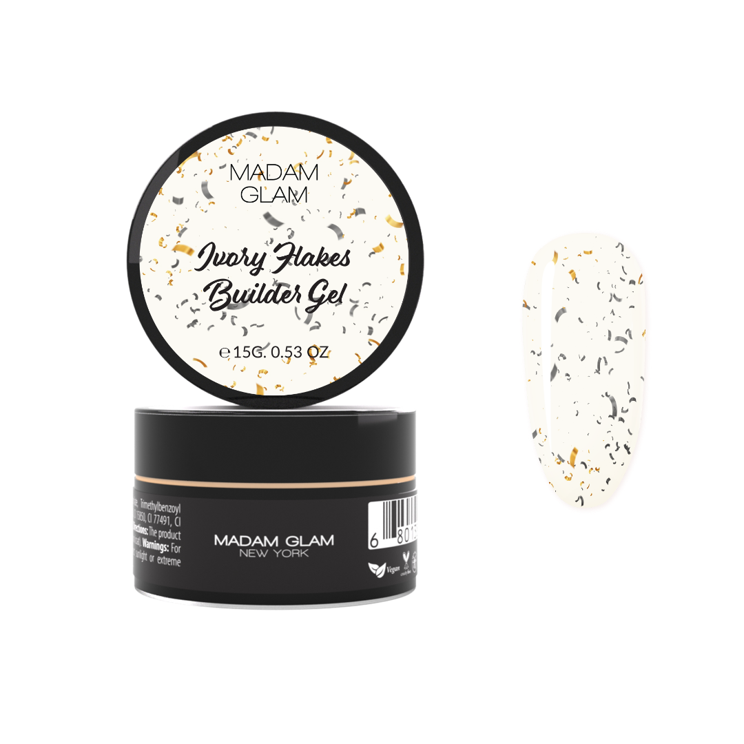 Madam_Glam_Builder_Gels_in_jars_ivory_flakes