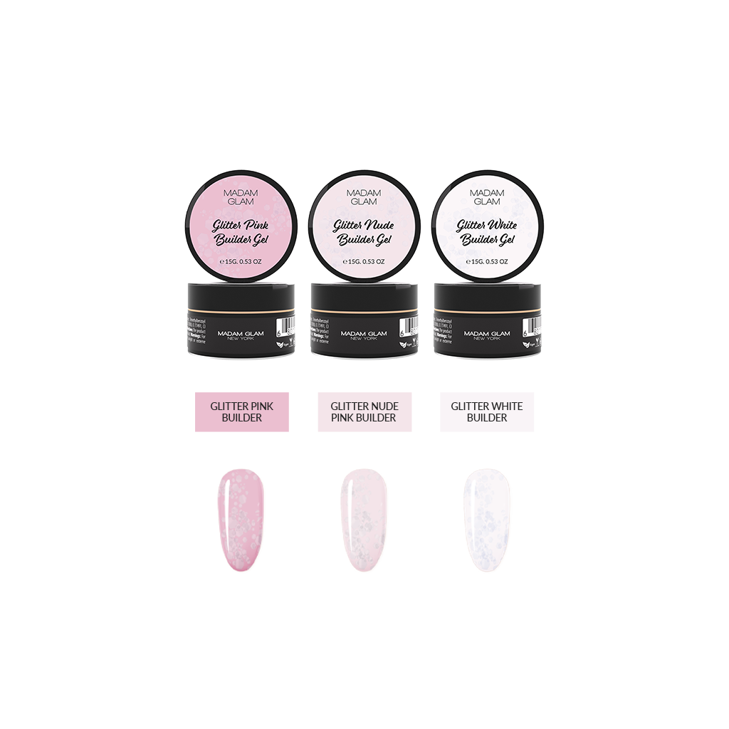 Builder in Jars with Glitter | Madam Glam