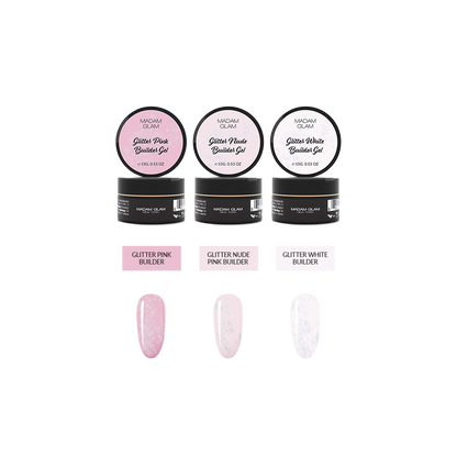 Builder in Jars with Glitter | Madam Glam