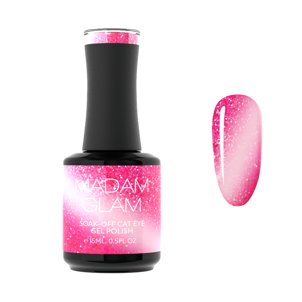 Sparkly Hearts - Pink | Soak Off Gel Nail Polish | HEMA-Free