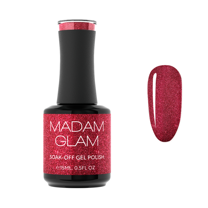 Glittery Red - Heart Glow - Madam Glam