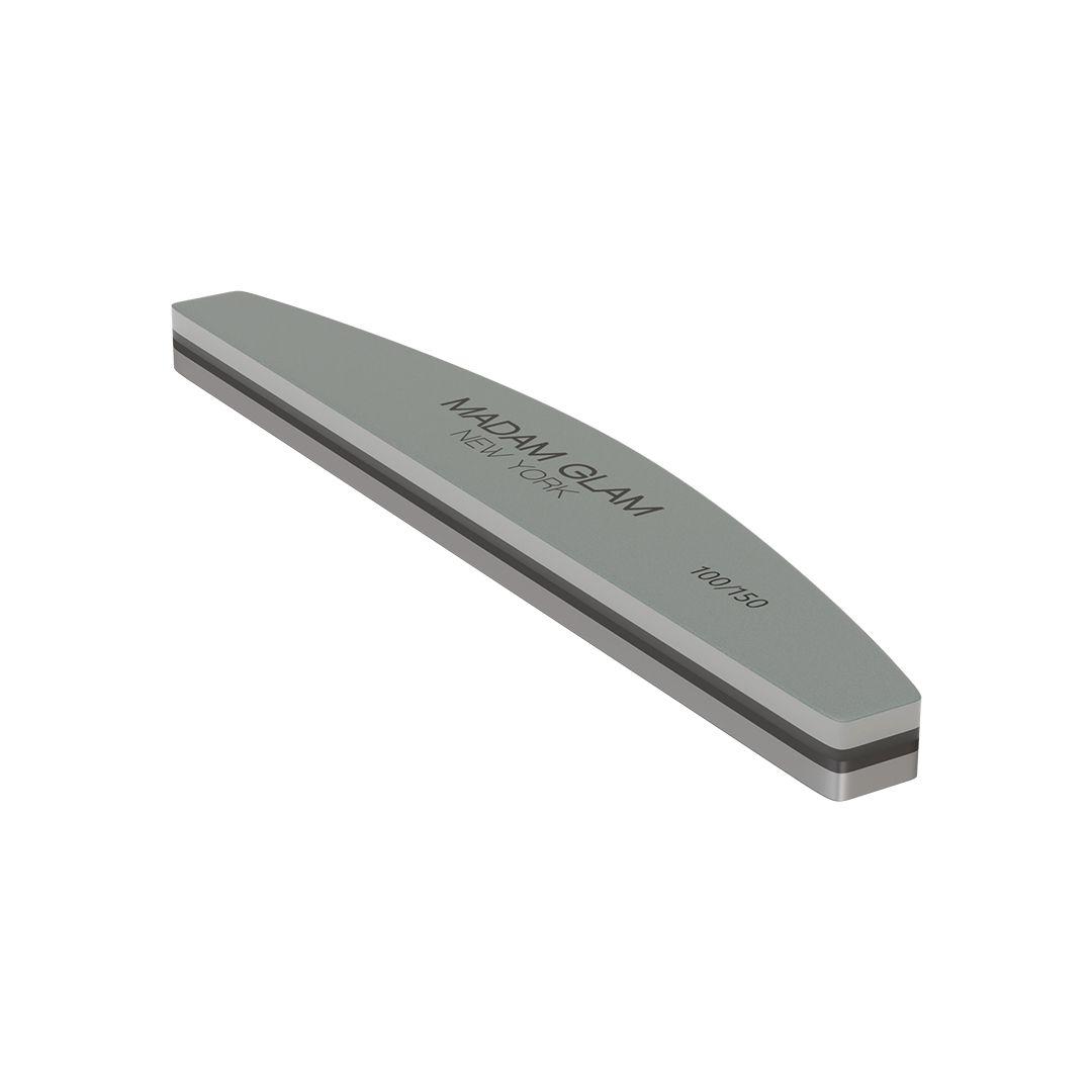 Half Moon Shape 100/150 Grit Nail Buffer | Madam Glam