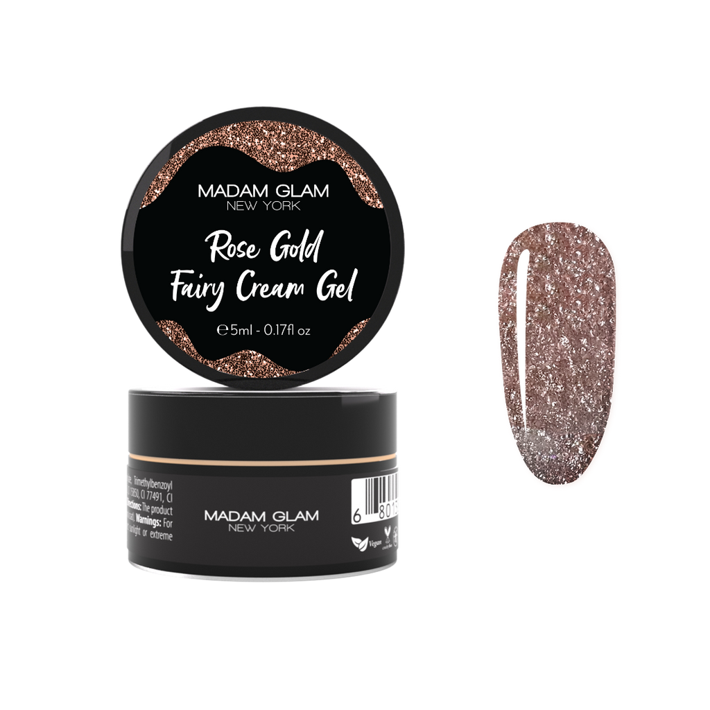 Rose Gold Fairy Cream Gel | Nail Art Gel Paint | Soak Off Gel Nail