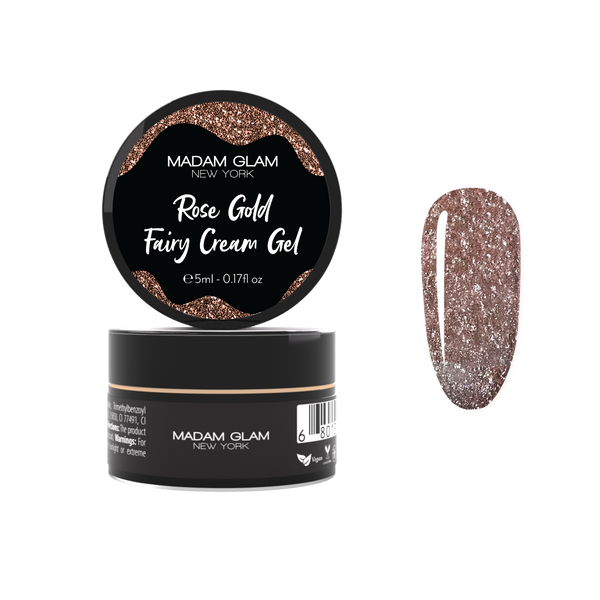 Rose Gold Fairy Cream Gel | Nail Art Gel Paint | Soak Off Gel Nail