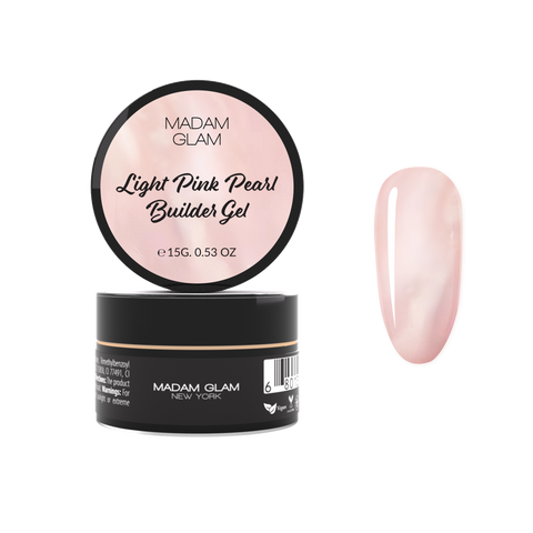 Light Pink Pearl Builder Gel in Jar | Soak Off Gel Nail Polish