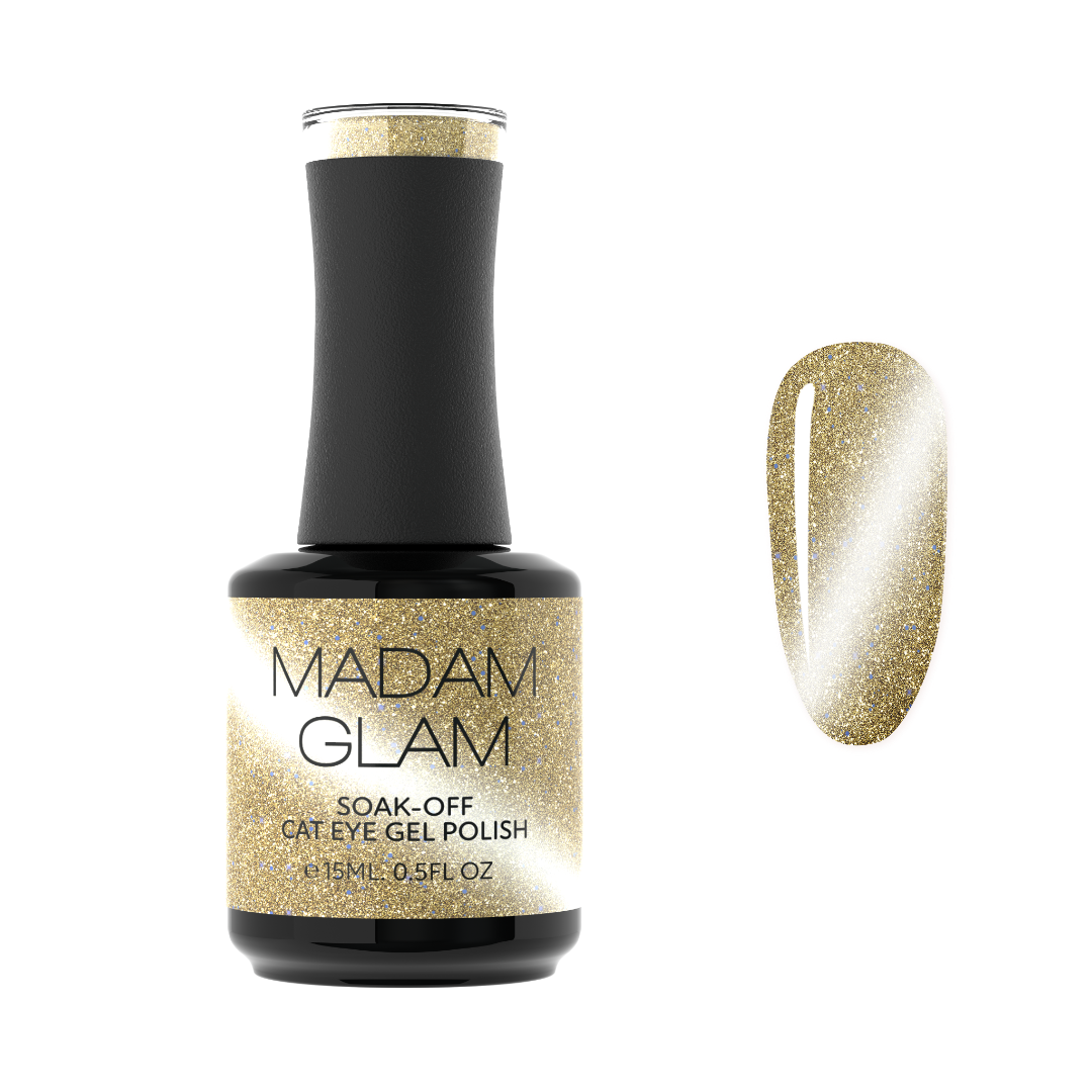 Madam_Glam_Soak_Off_Gels_Bedazzle_Gold_Holographic_Cat_Eye