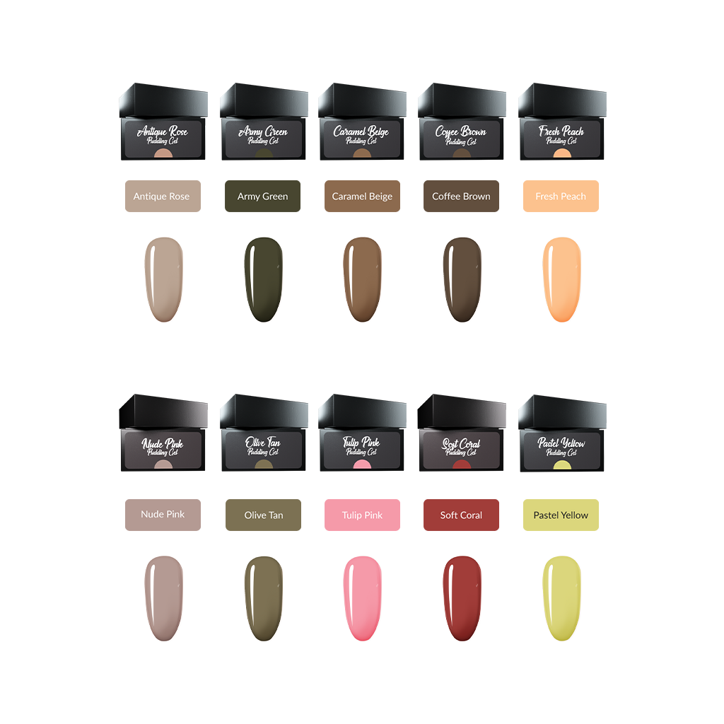 The Creme Pudding Gel Bundle Soak Off Gel Nail Polish HEMAFree