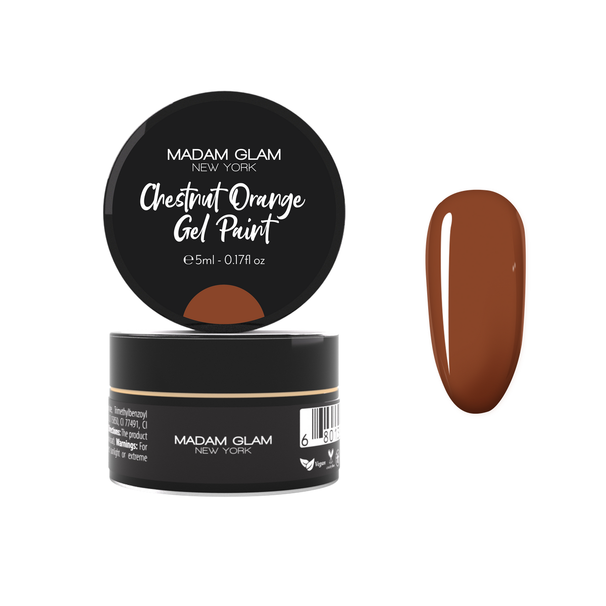 Chestnut Orange Gel Paint