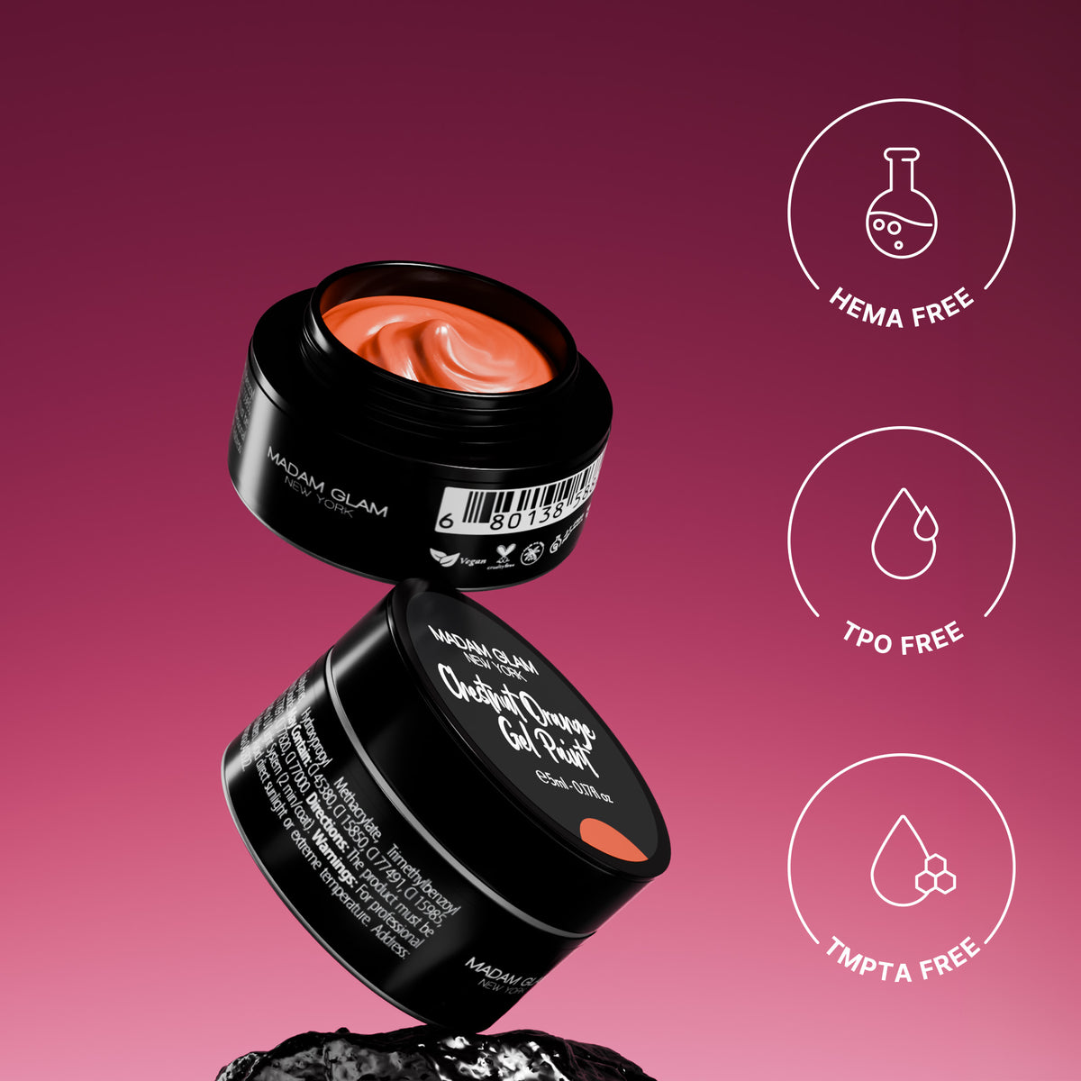 Chestnut Orange Gel Paint