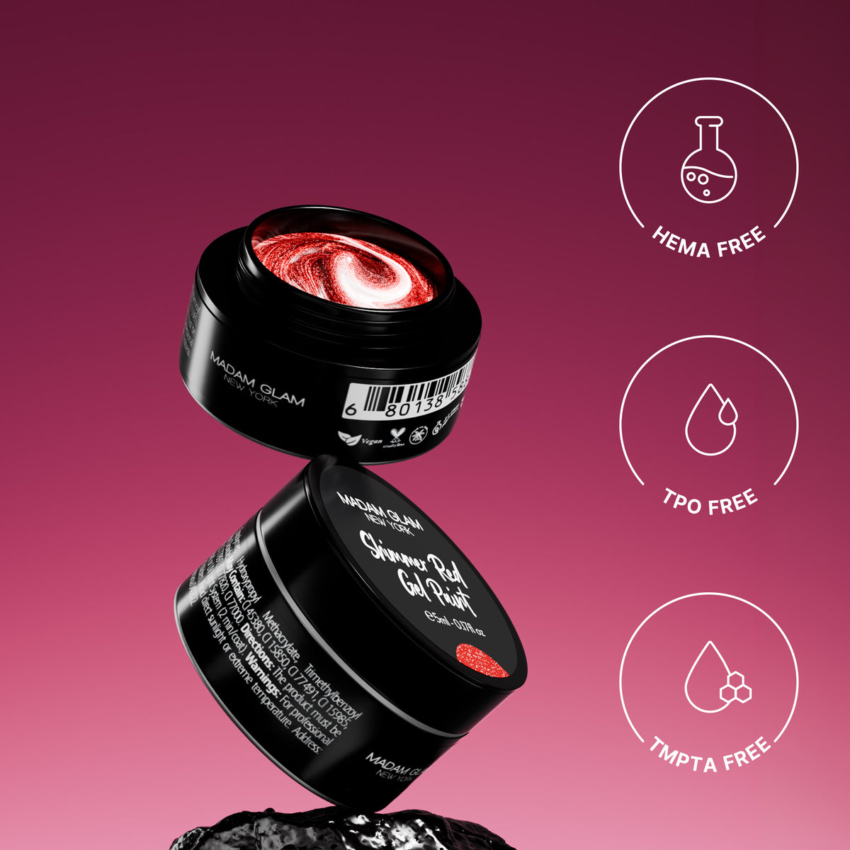 Shimmer Red Gel Paint