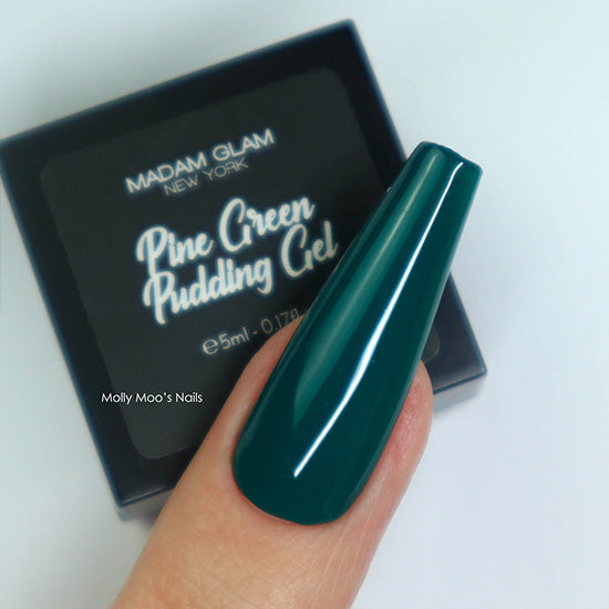 Pine Green Soak Off Pudding Gel HEMAFree Vegan Madam Glam