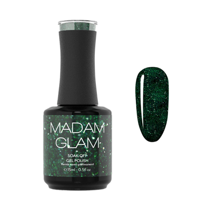 Glittery Emerald - Glitter Green | Soak Off Gel Nail Polish | HEMA-Free | Vegan | Madam Glam Glittery Emerald - Glitter Green | Soak Off Gel Nail Polish | HEMA-Free | Vegan | Madam Glam